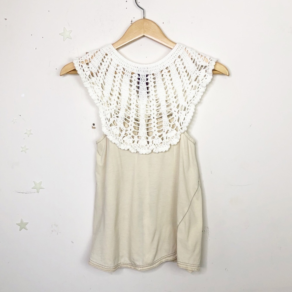 FREE people button down crochet top - Picture 5 of 12